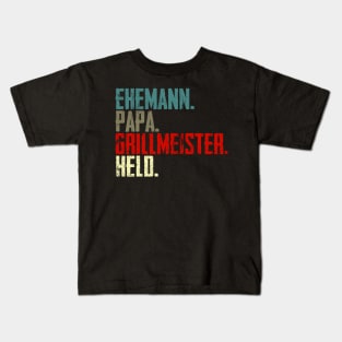 Ehemann Papa Grillmeister Held Kids T-Shirt